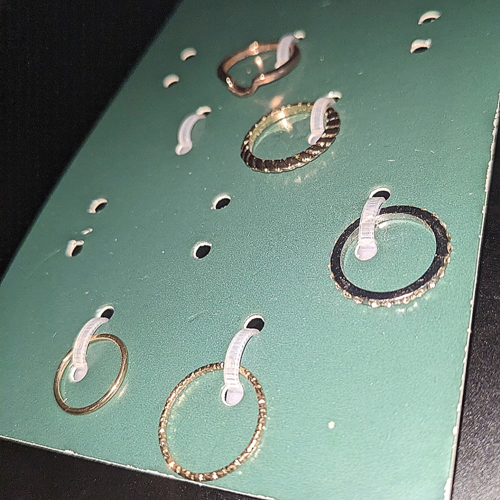 Wild Fable Rings All Different Styles Set of 5 Gold and Silver Different Sizes